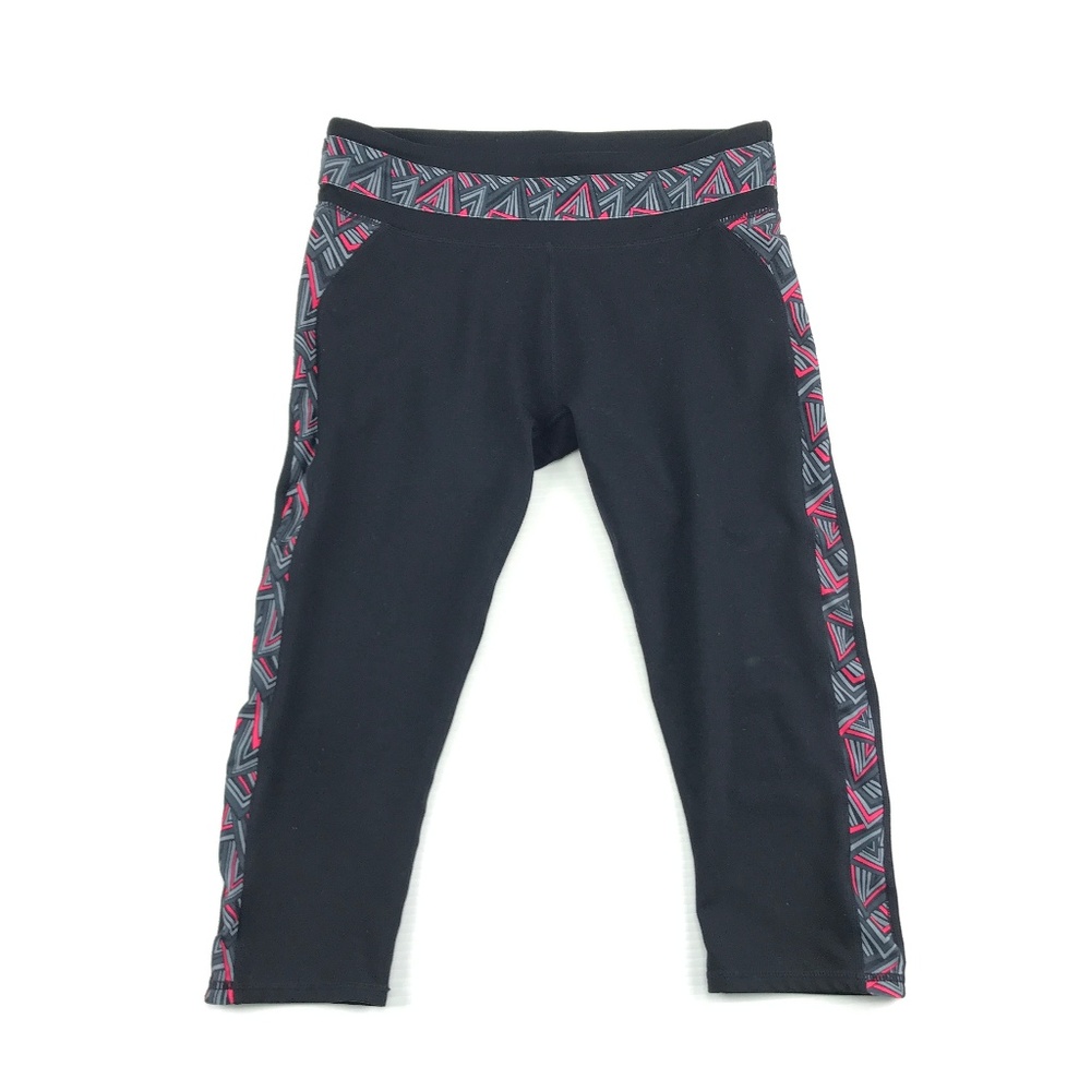 Fabletics Womens Black Geometric Crop Small